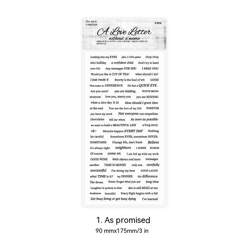 Ins anglais citations bricolage décoration matériel autocollant