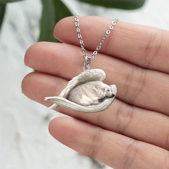 Acrylic Plane Lazy Dog Hanging Necklace
