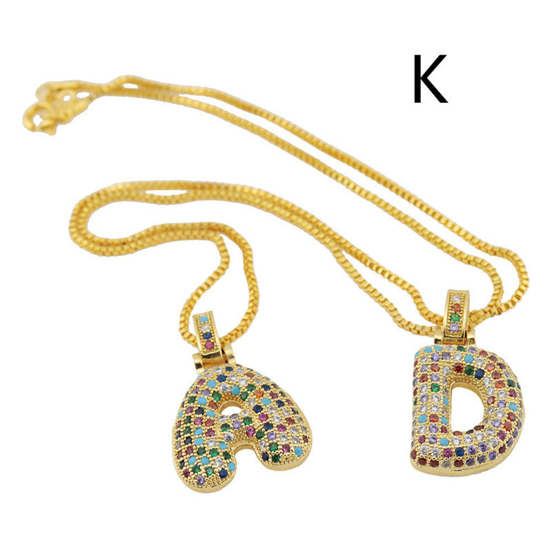 Clavicle Chain Copper Color Zircon Pendant