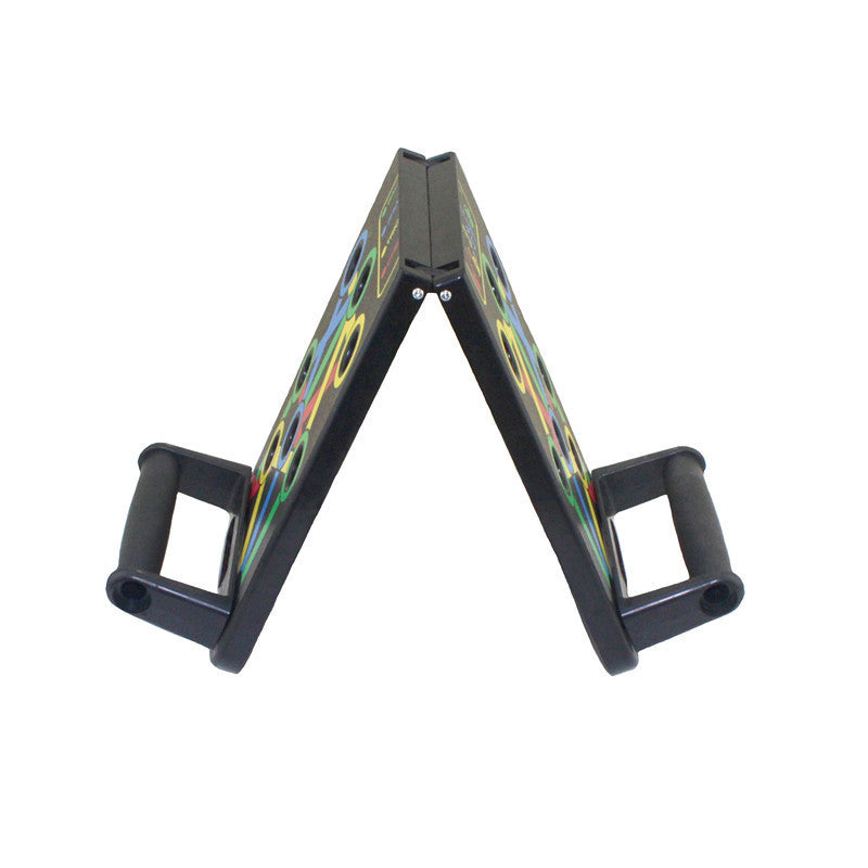 Tabla de entrenamiento de músculos abdominales y pectorales en casa para hombres y mujeres.