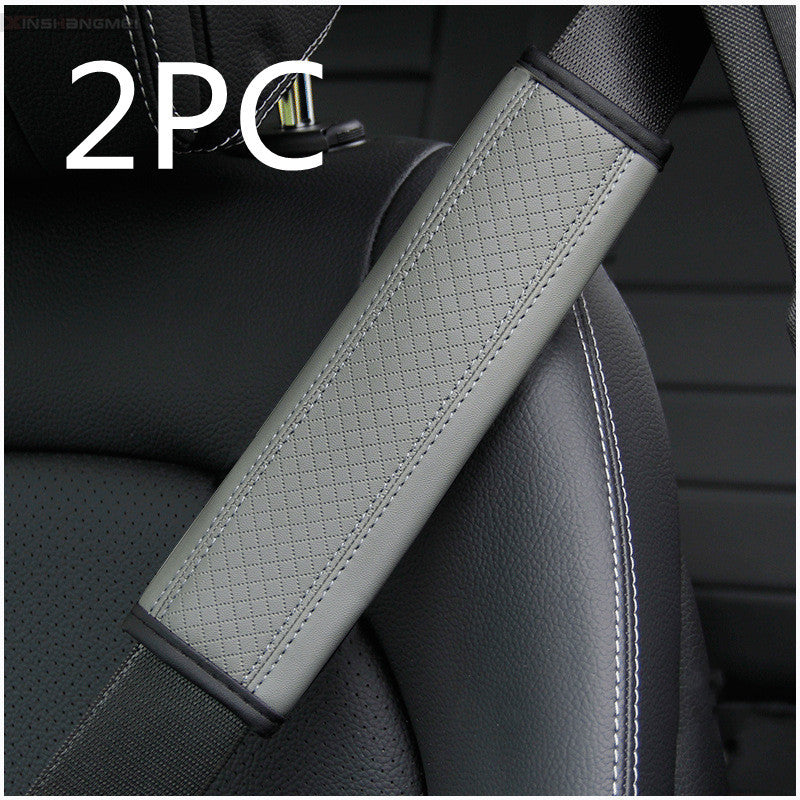 Ceinture de sécurité de voiture en cuir de Fiber, protection d'épaule, housse de protection, ceinture de sécurité