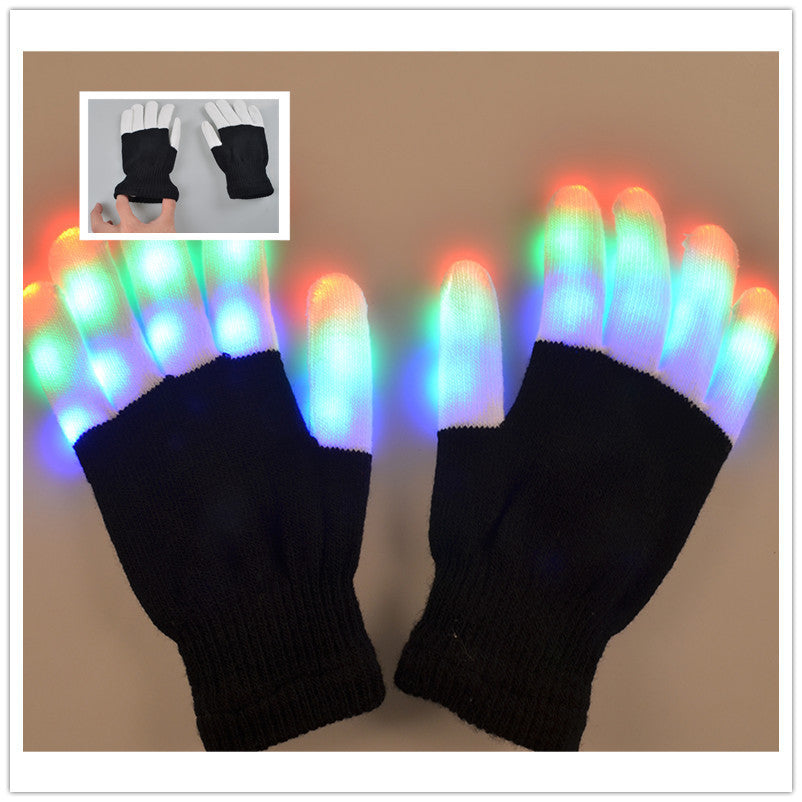 Gants lumineux LED Gants lumineux arc-en-ciel