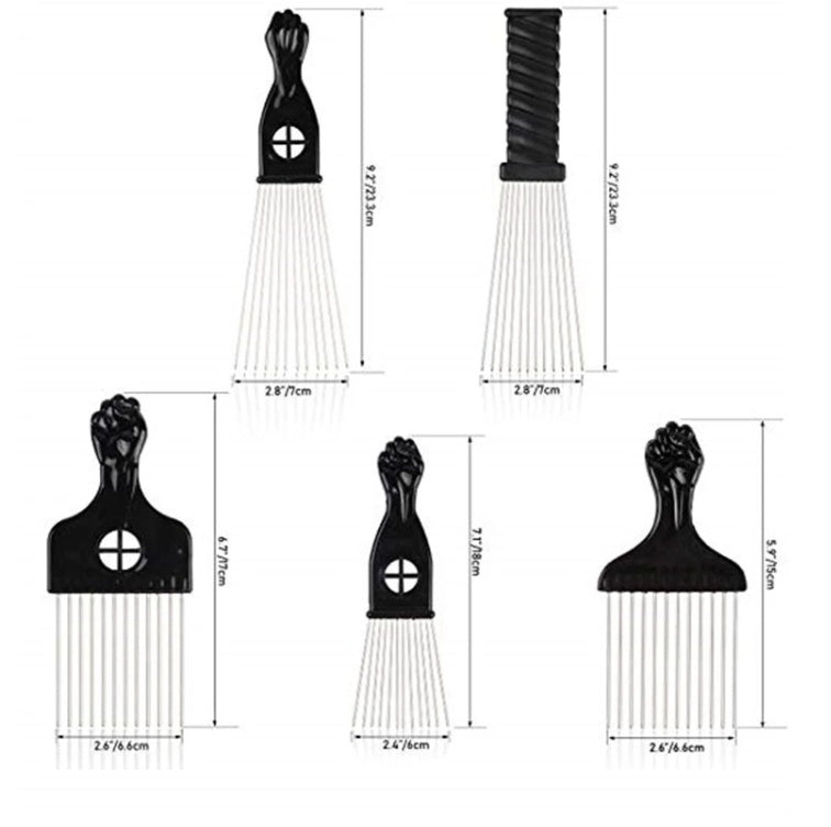 Peine de Metal para pelo africano, cepillo de Peine para salón de peluquería, herramienta de estilismo, accesorios para el cabello