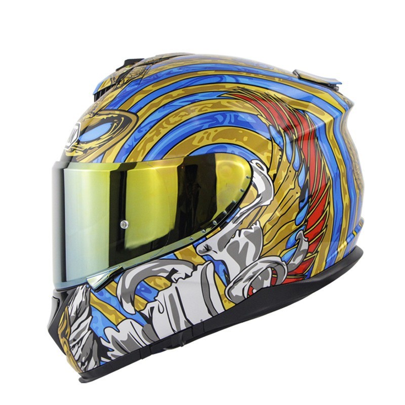 Casque intégral de moto, casque de moto à Double lentille, couverture complète