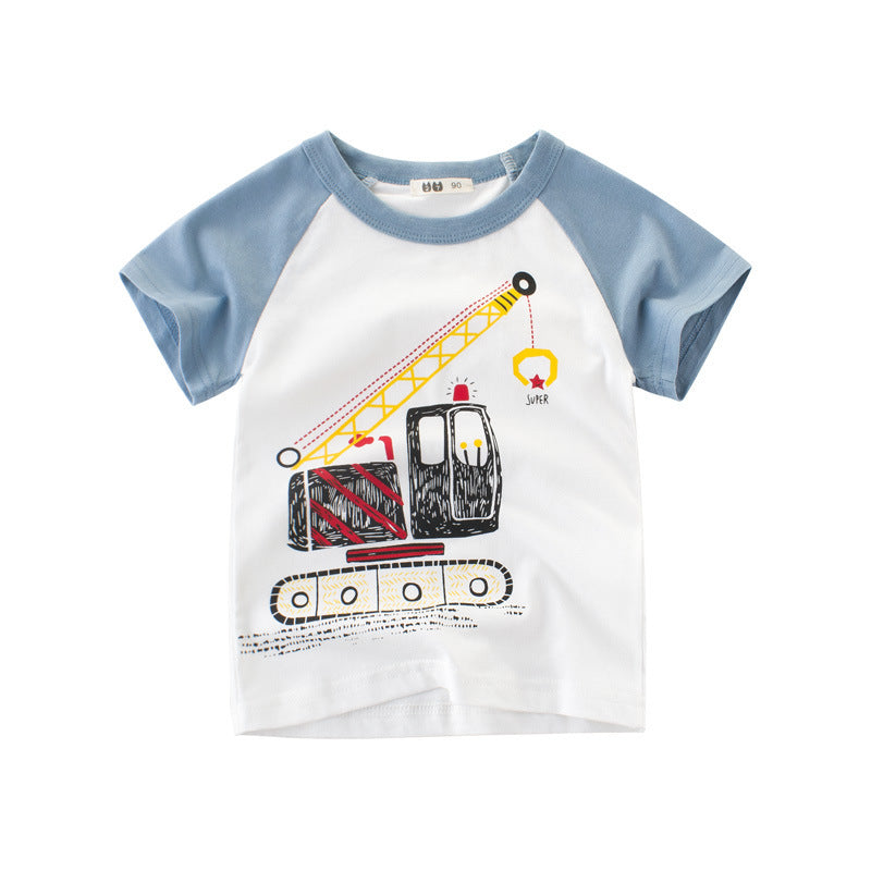 T-shirt voiture dessin animé enfant