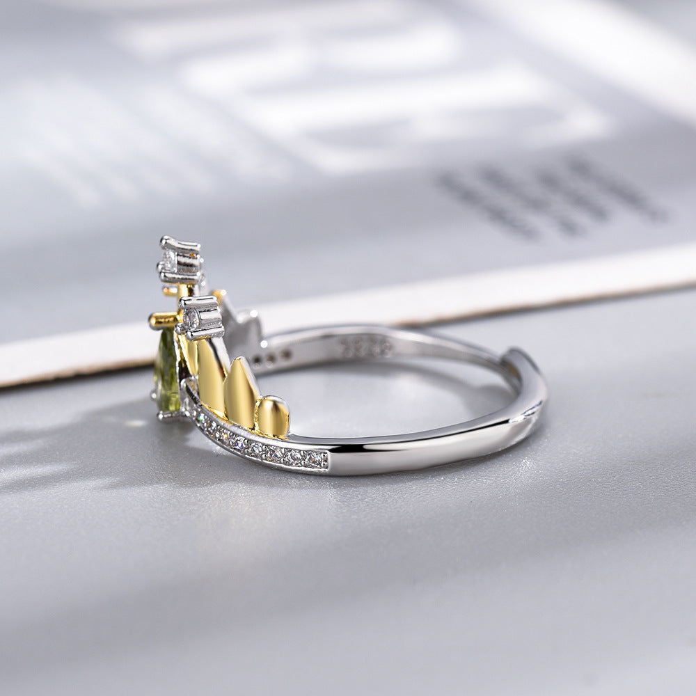 Nouvelle bague couronne pour femme