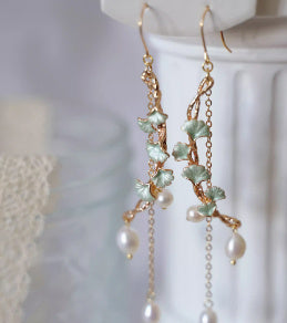 Boucles d'oreilles de niche à pampilles de conception originale de style chinois