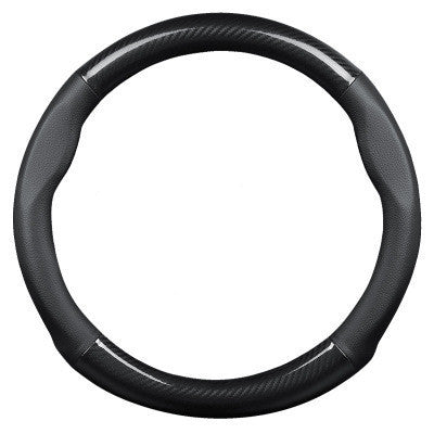 Couvre volant en cuir et fibre de carbone