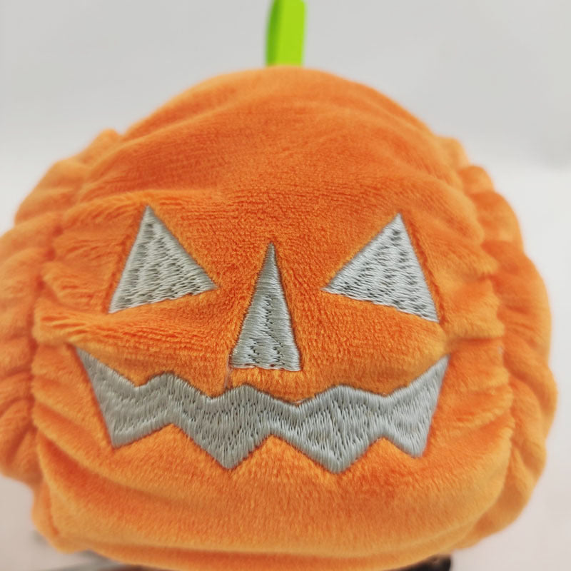Jouets en peluche lumineux d'halloween, jouet créatif et mignon réversible en forme de citrouille fantôme, cadeau pour enfants, jouets à rabat recto-verso pour enfants