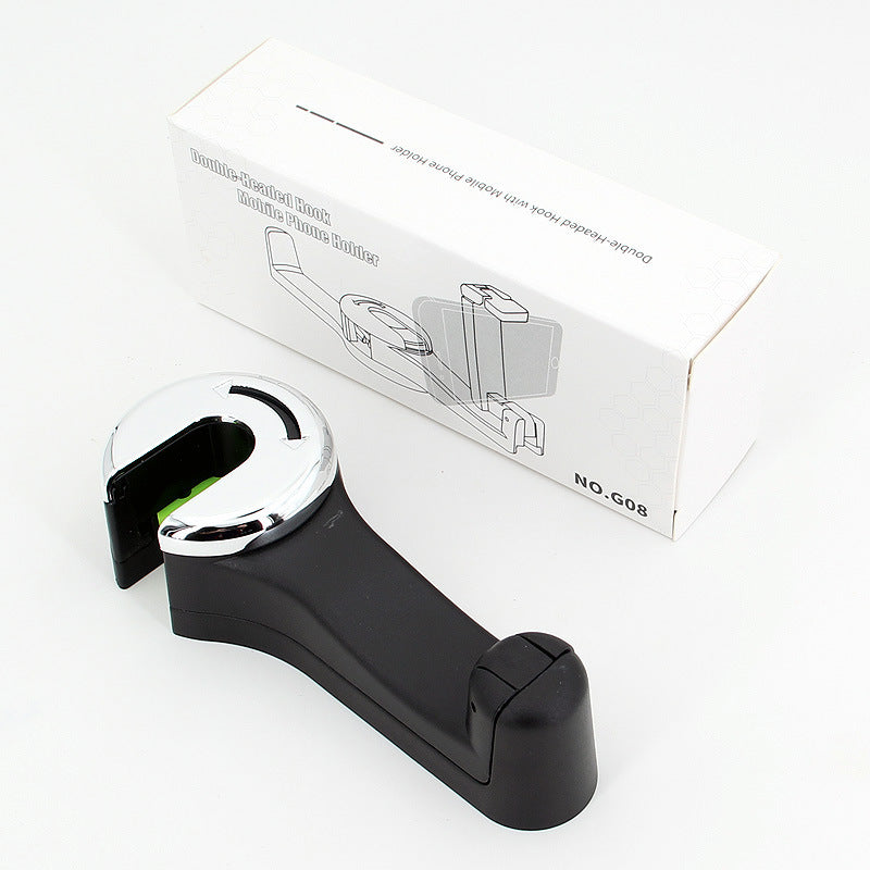 Crochet de support de téléphone de voiture arrière multifonctionnel