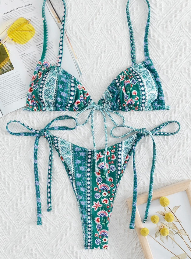 Maillot de bain bikini dos européen et américain pour dames