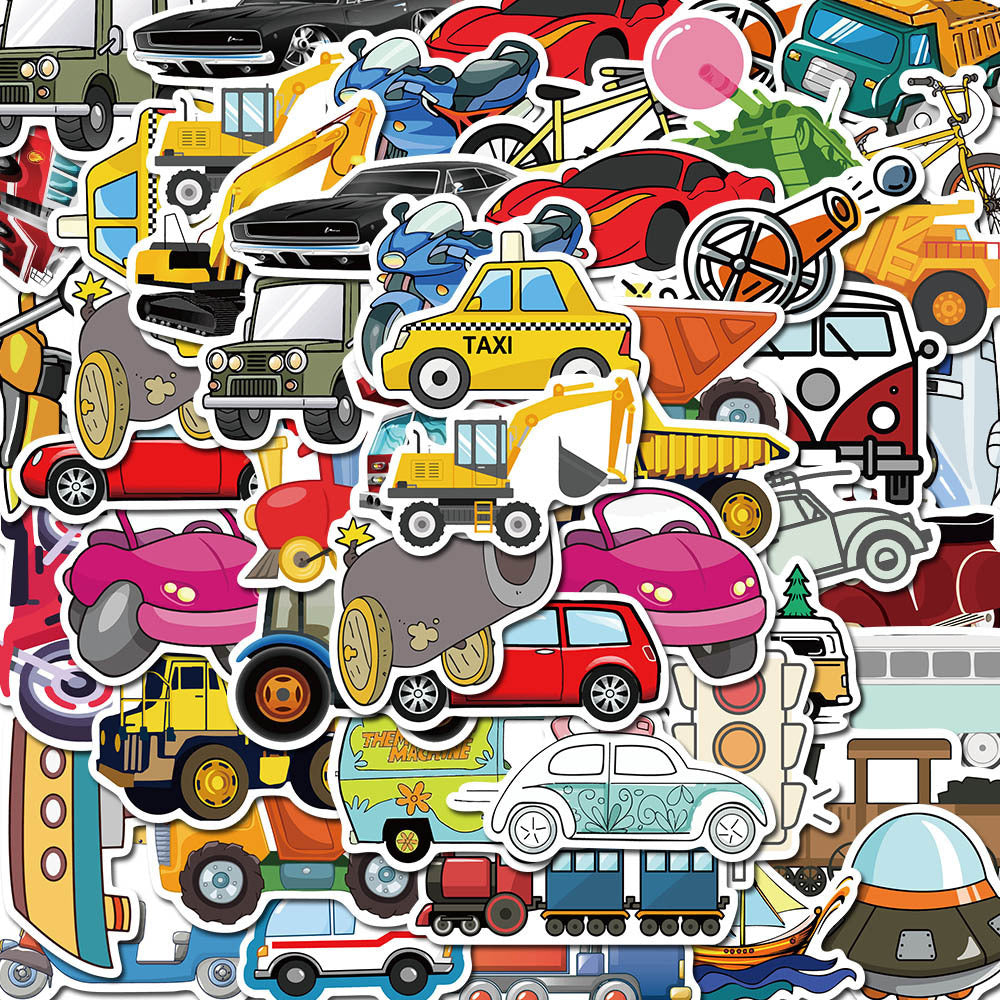 40 autocollants Graffiti de dessin animé pour pelle de voiture et autres véhicules, autocollants imperméables pour bagages et ordinateurs portables