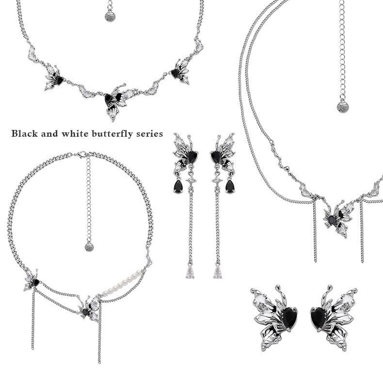 Original Ink Butterfly Earrings Female High Sense