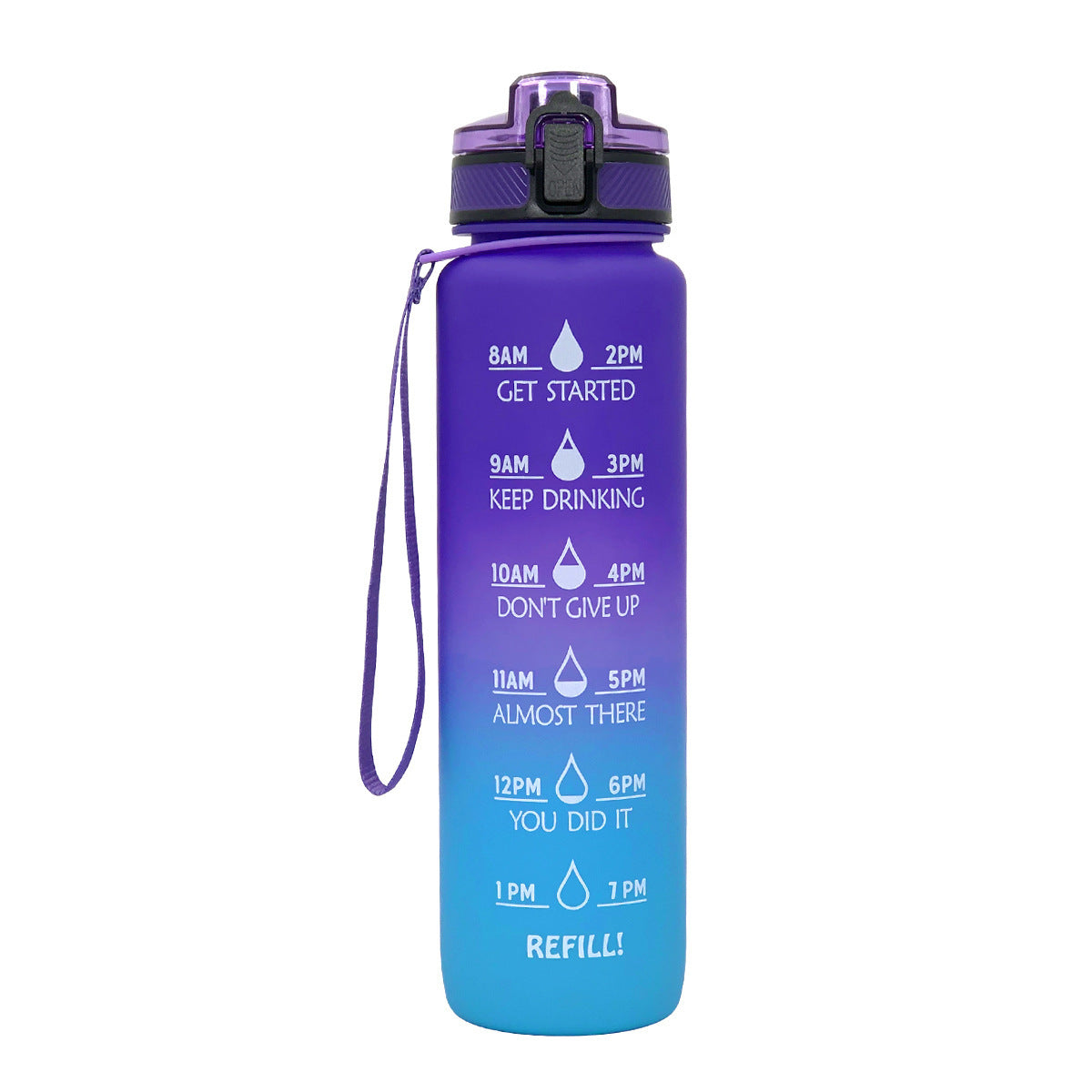 Bouteille d'eau dégradée givrée Sports