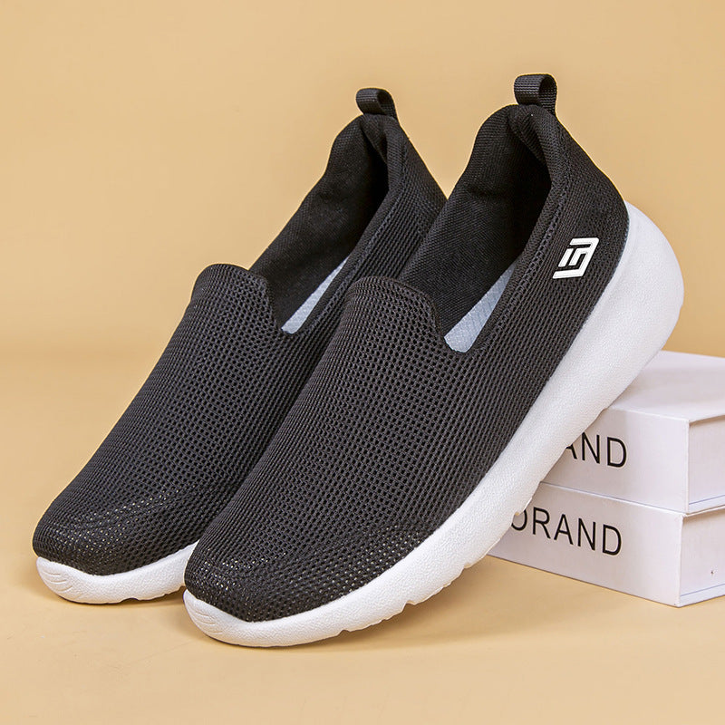 Zapatos bajos para caminar para personas de mediana edad y ancianos con fondo suave