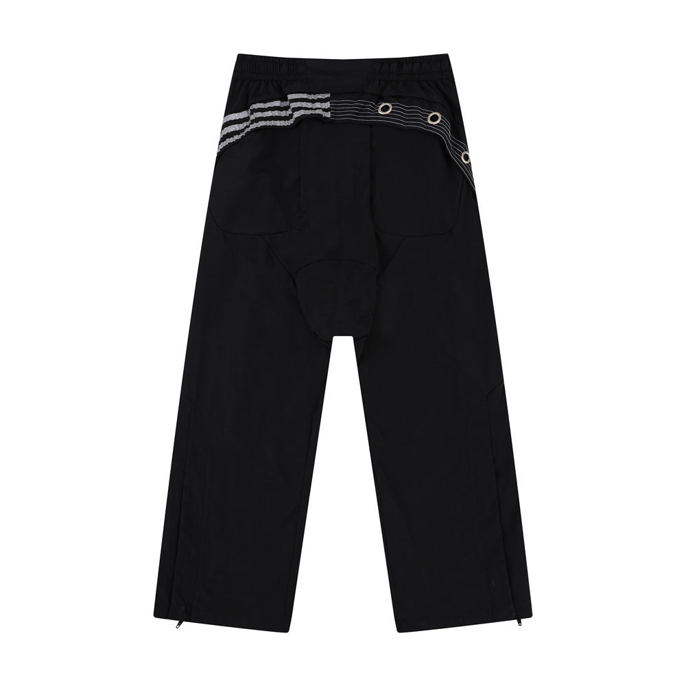 Men's Side Striped Stitching Tooling Straight Pants