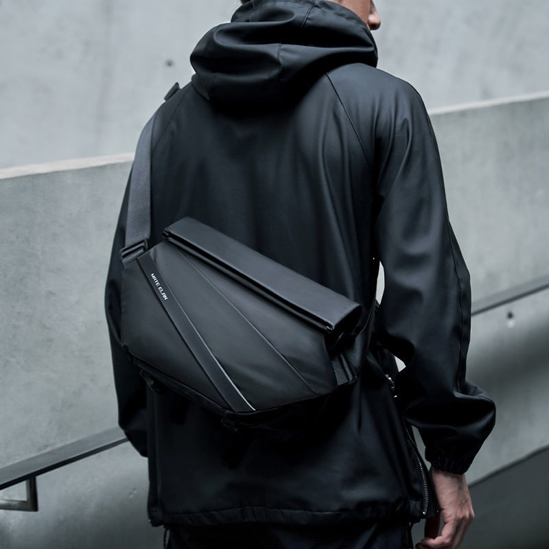 Bolso bandolera de estilo mecánico informal a la moda para hombre