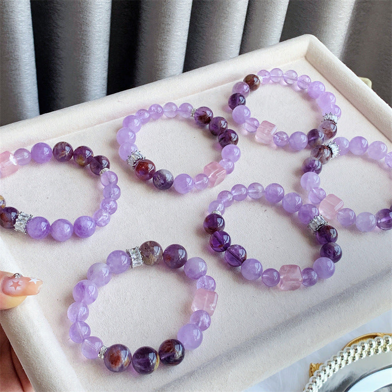 Bracelet DIY Améthyste Lavande Cercle Unique