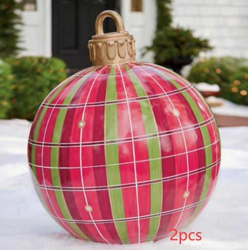 Boules de noël décorations d'arbre de noël, jouets gonflables d'ambiance extérieure pour la maison, boule cadeau de noël