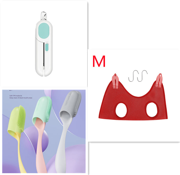 Coupe-ongles pour chiens et chats, coupe-ongles pour animaux de compagnie avec lumière LED et coupe-pattes de chat à trou circulaire pour éviter les coupes excessives