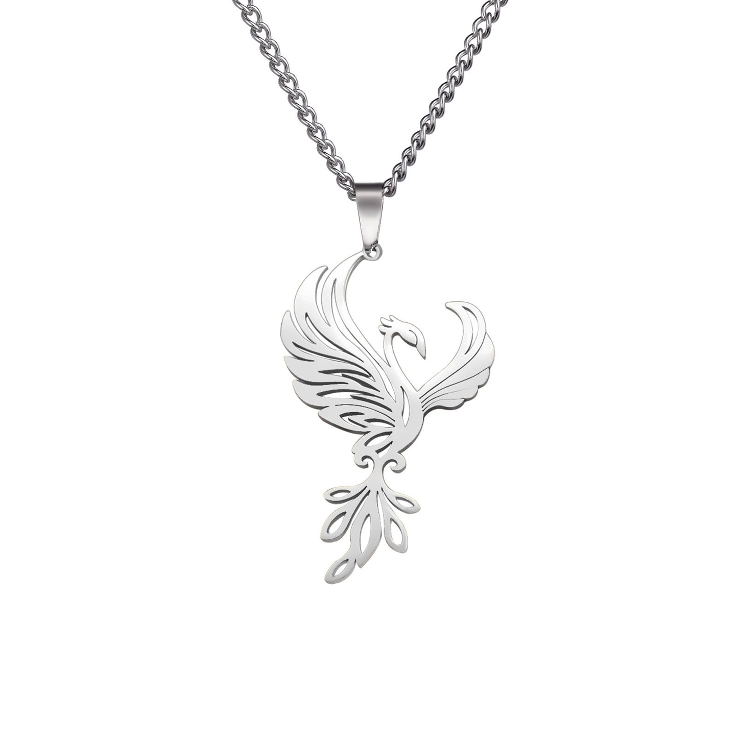 Phoenix Pendant Necklace Women's Men's Hip Hop Stainless Steel