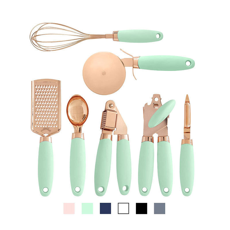 Juego de utensilios de cocina de acero inoxidable de 7 piezas