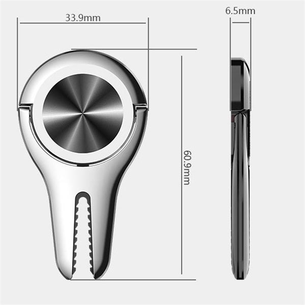 Support spécial de voiture, boucle de téléphone portable, boucle de doigt, personnalité créative, boucle multifonction, sortie d'air, porte-cartes, coque en métal