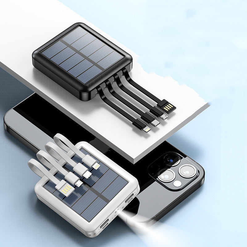 Banco de carga de energía solar de cuatro líneas