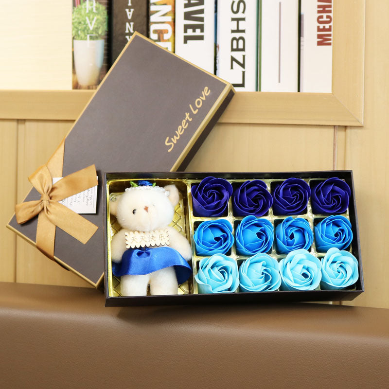 Fleur de savon dégradé 18 roses