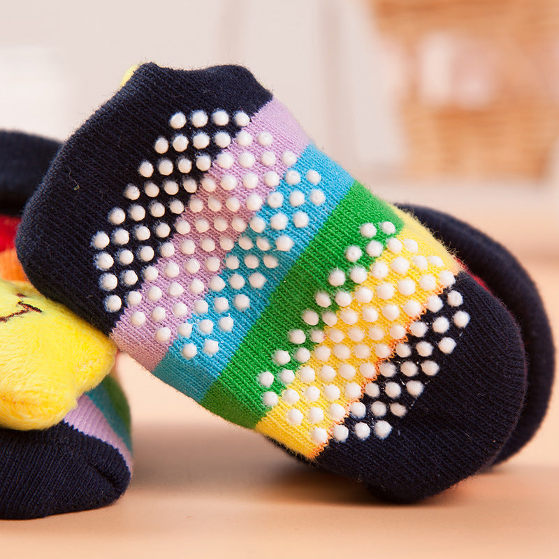 Chaussettes tridimensionnelles pour bébé, poupée animale mignonne