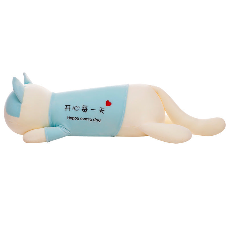 Coussin de canapé en peluche chat mignon, oreiller Long
