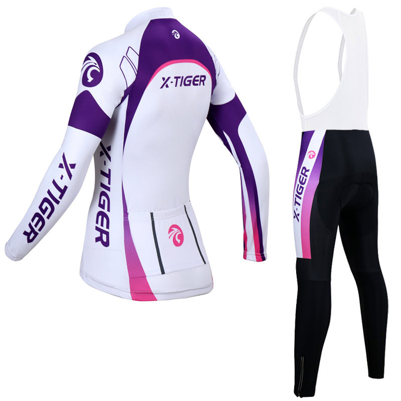 Traje de ciclismo de manga larga para mujer de primavera y otoño.