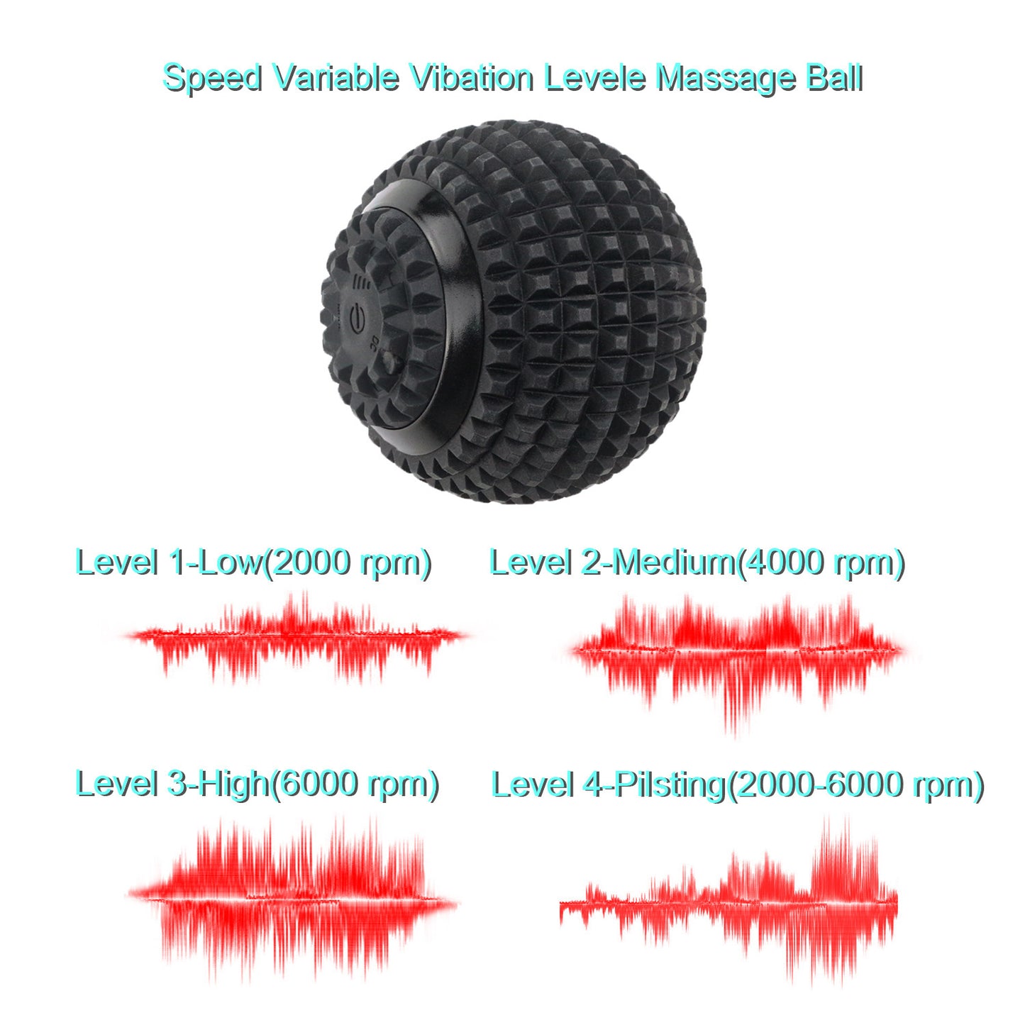 Boule de massage électrique Boule de massage vibrante à quatre vitesses