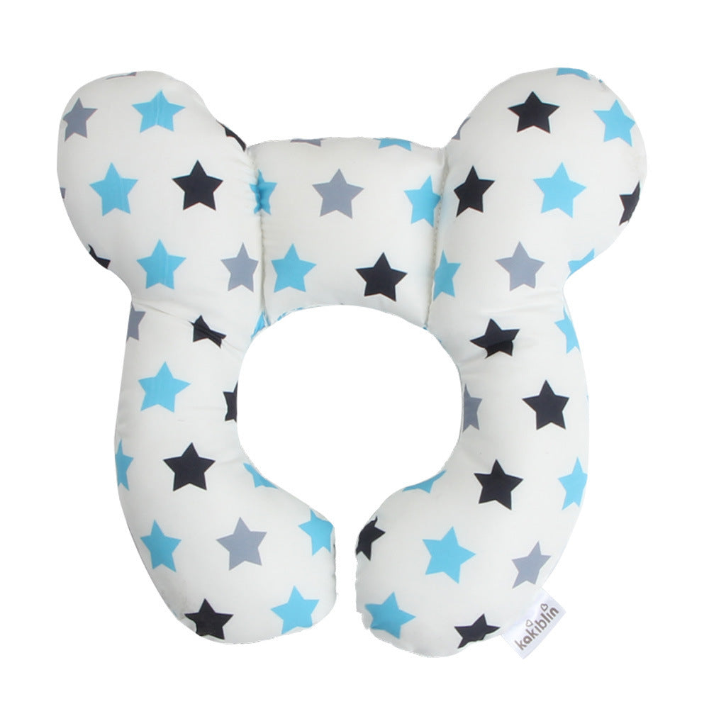 Oreiller en forme de U pour bébé, motif de dessin animé mignon, protection du cou pour siège de voiture de voyage