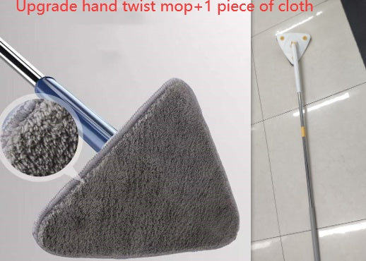 Vadrouille triangulaire extensible à 360 degrés, vadrouille de nettoyage réglable et rotative à 360 Cm pour baignoire, carrelage, sol, mur, vadrouille de nettoyage en profondeur