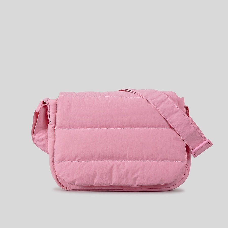 Sac à bandoulière matelassé à large bandoulière, à rabat simple et léger, Design d'intérêt particulier