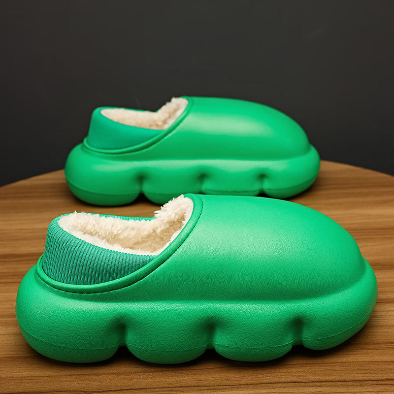 Chaussures d'hiver en coton à pain pour couple, plateforme et chaussures en velours imperméables