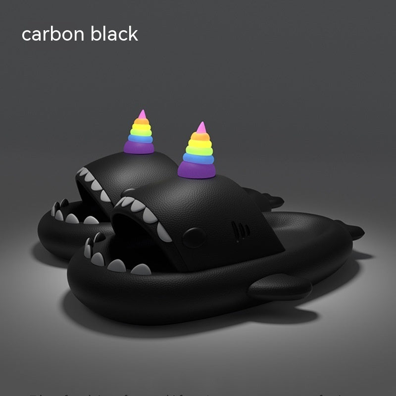 Sandalias luminosas de tiburón para hombre, pareja de zapatillas para el hogar, zapatos de playa para mujer