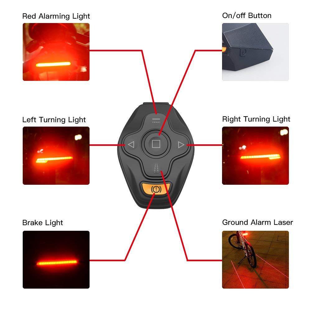 Feu arrière sans fil LED intelligent 