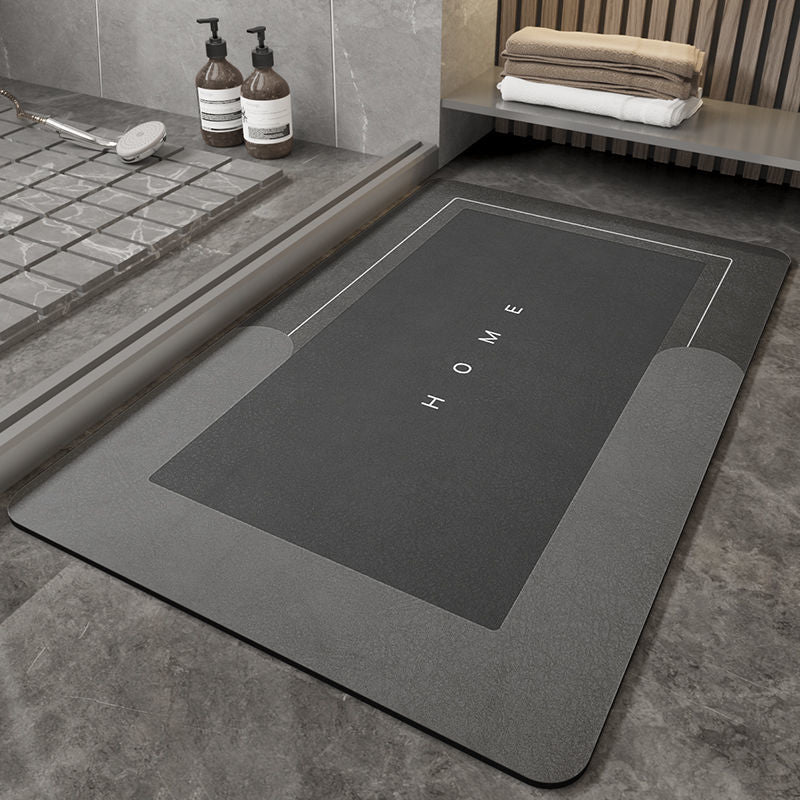 Alfombra de baño superabsorbente de piel de Napa, alfombra de baño de secado rápido, alfombras modernas simples antideslizantes para el suelo, alfombra de cocina a prueba de aceite para el hogar