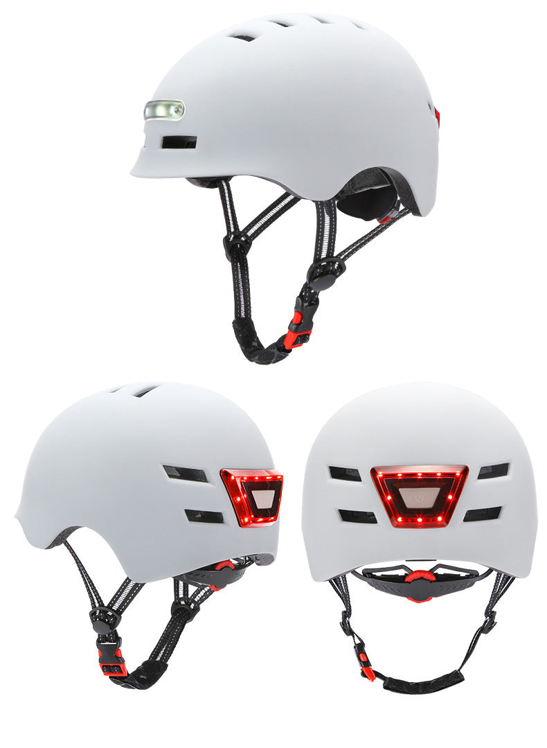 Skateboard cyclisme véhicule électrique éclairage avertissement lumière intelligente sécurité casque de sport