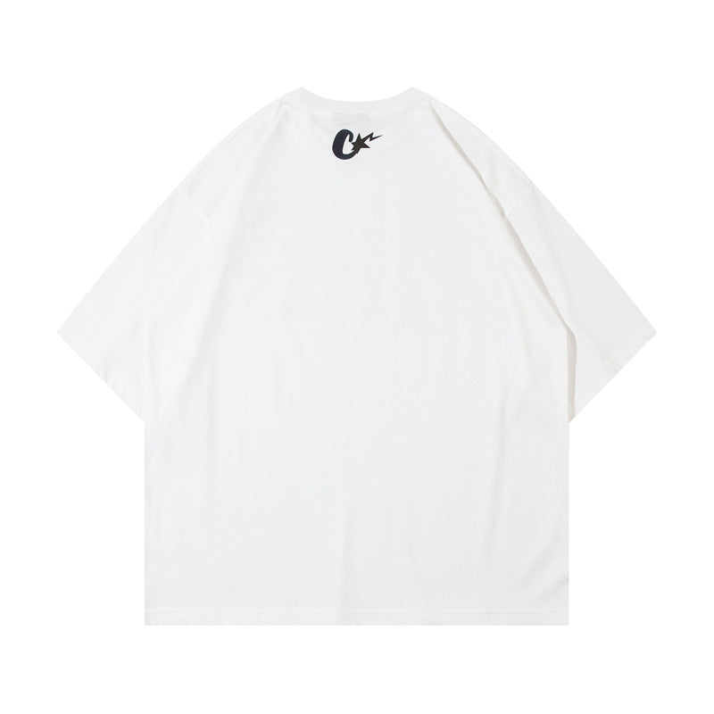 Fashion Letter Print Short-sleeve T-shirt Men