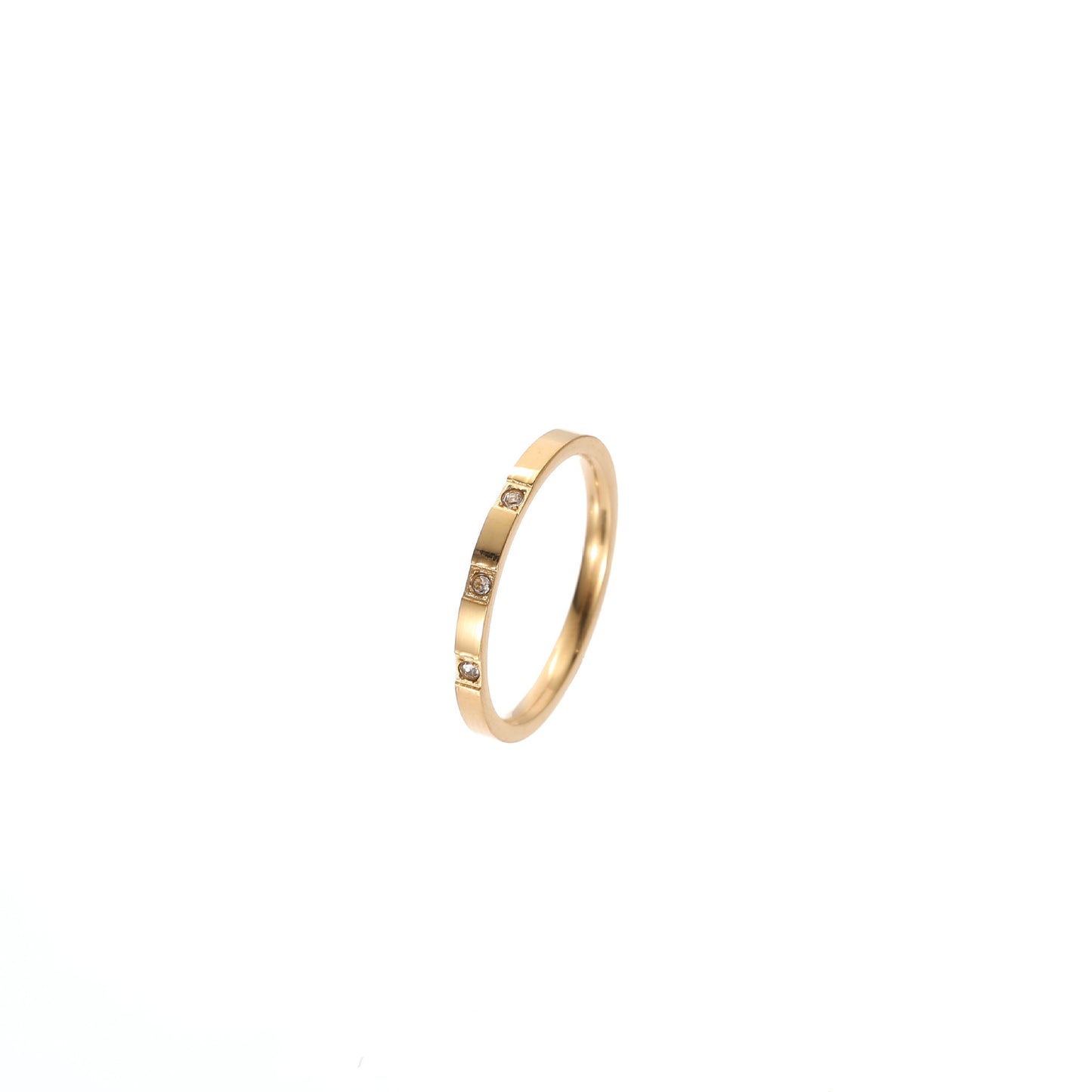 Titanium Steel Simple Bracelet Design Niche Advanced Insi Light Luxury Non-fading Diamond-studded Ring