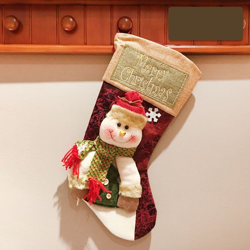 Cadeau de décoration de Noël bas de Noël
