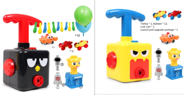 Power Balloon Launch Tower Toy Puzzle  Education Inertia Air Power Balloon Car Science Experimen Toy For Children Gift
