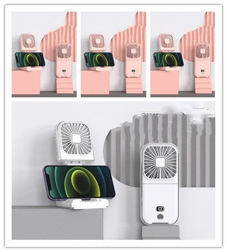 Ventilador pequeño portátil plegable con pantalla digital