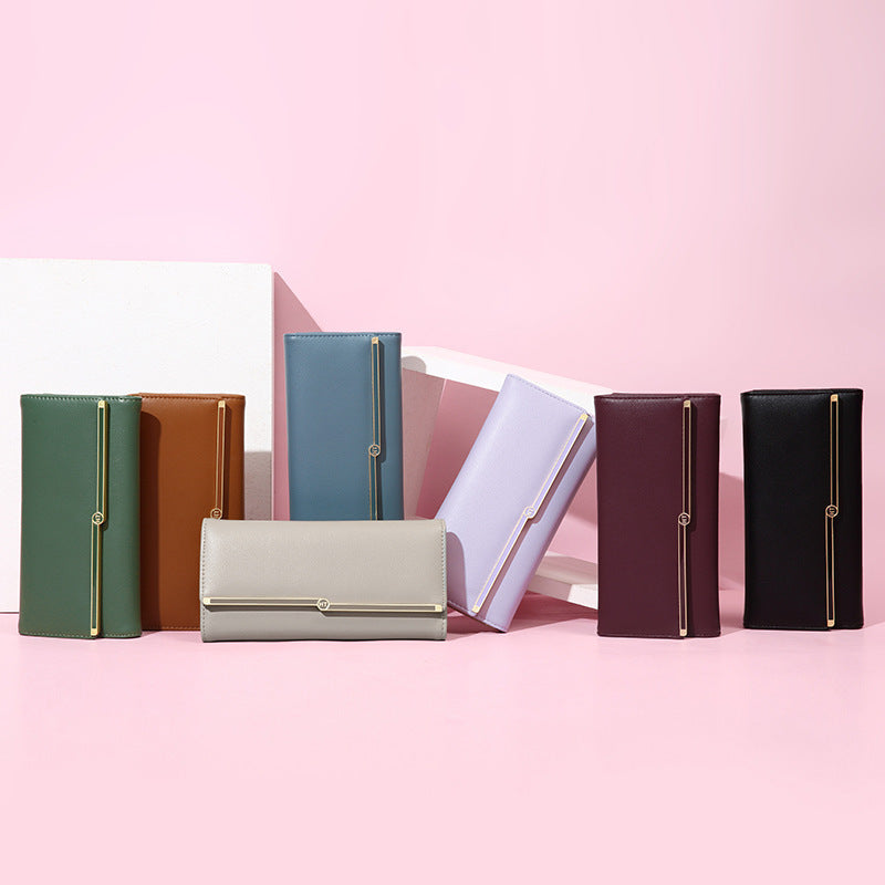 Portefeuille mode Long portefeuille femme Simple porte-carte