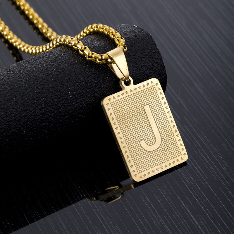 Women's Letter Fashion Stainless Steel Pendant Necklace
