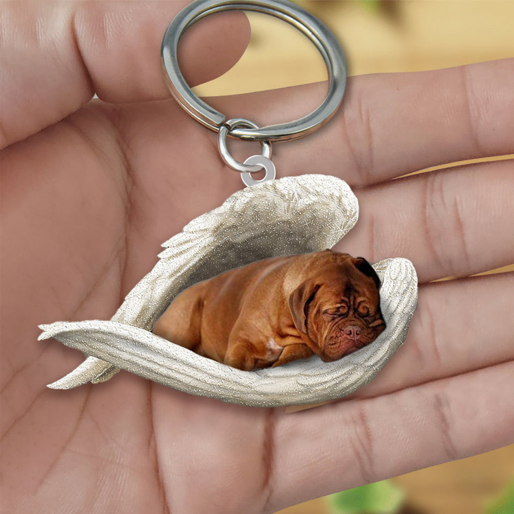 New Unique Dogs And Cats Sleeping Angel Pendant Car Key Ring
