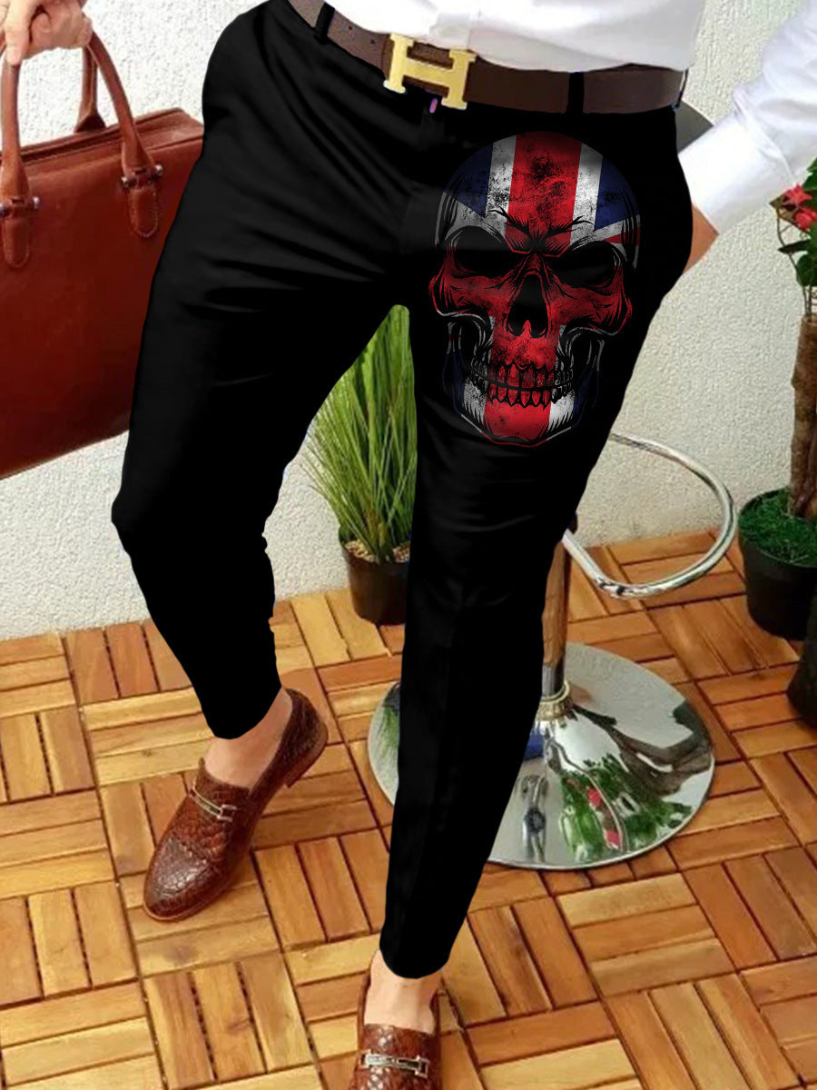 Pantalones con estampado de cuadros de moda para hombre